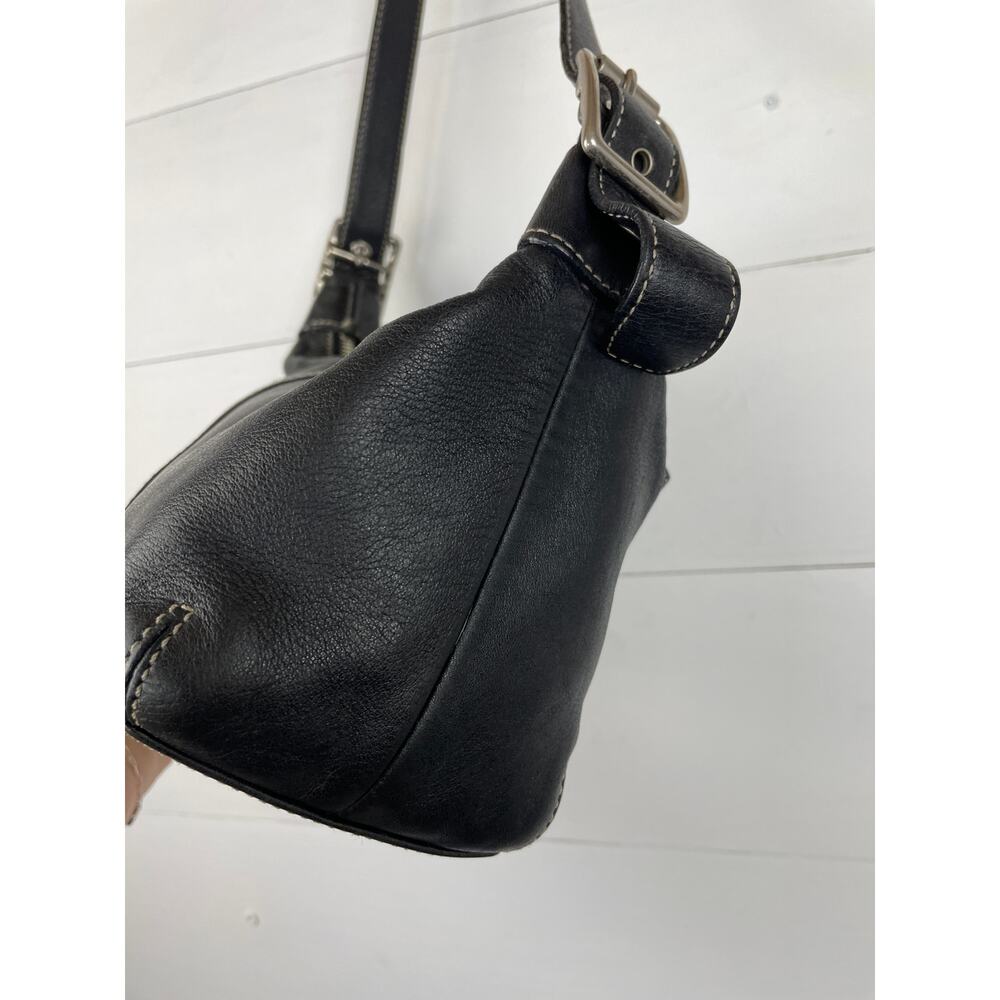 Vintage Coach Legacy Demi Hobo Bag Black Leather Shoulder Bag 9564 Read Flaw - Picture 7 of 12